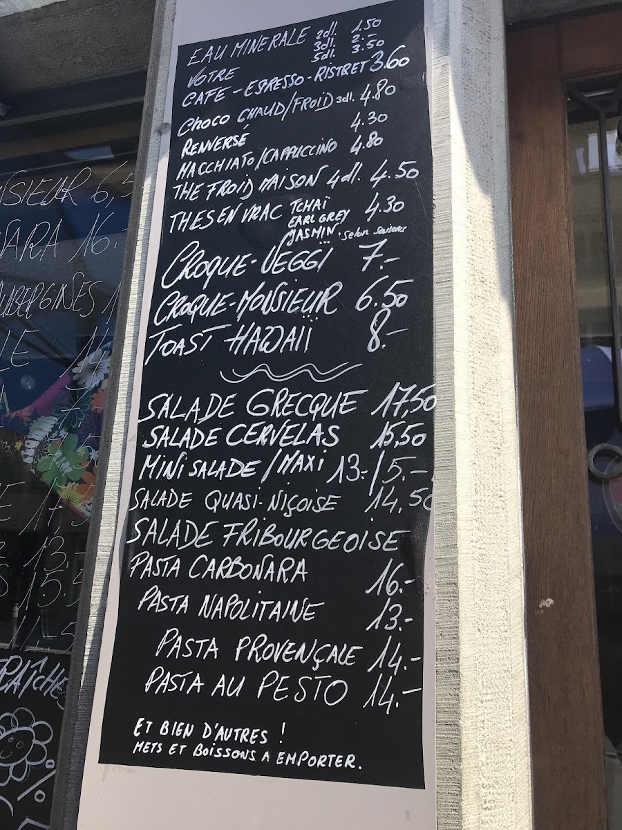 Menu Les Falaises Cafe-Restaurant Fribourg-1