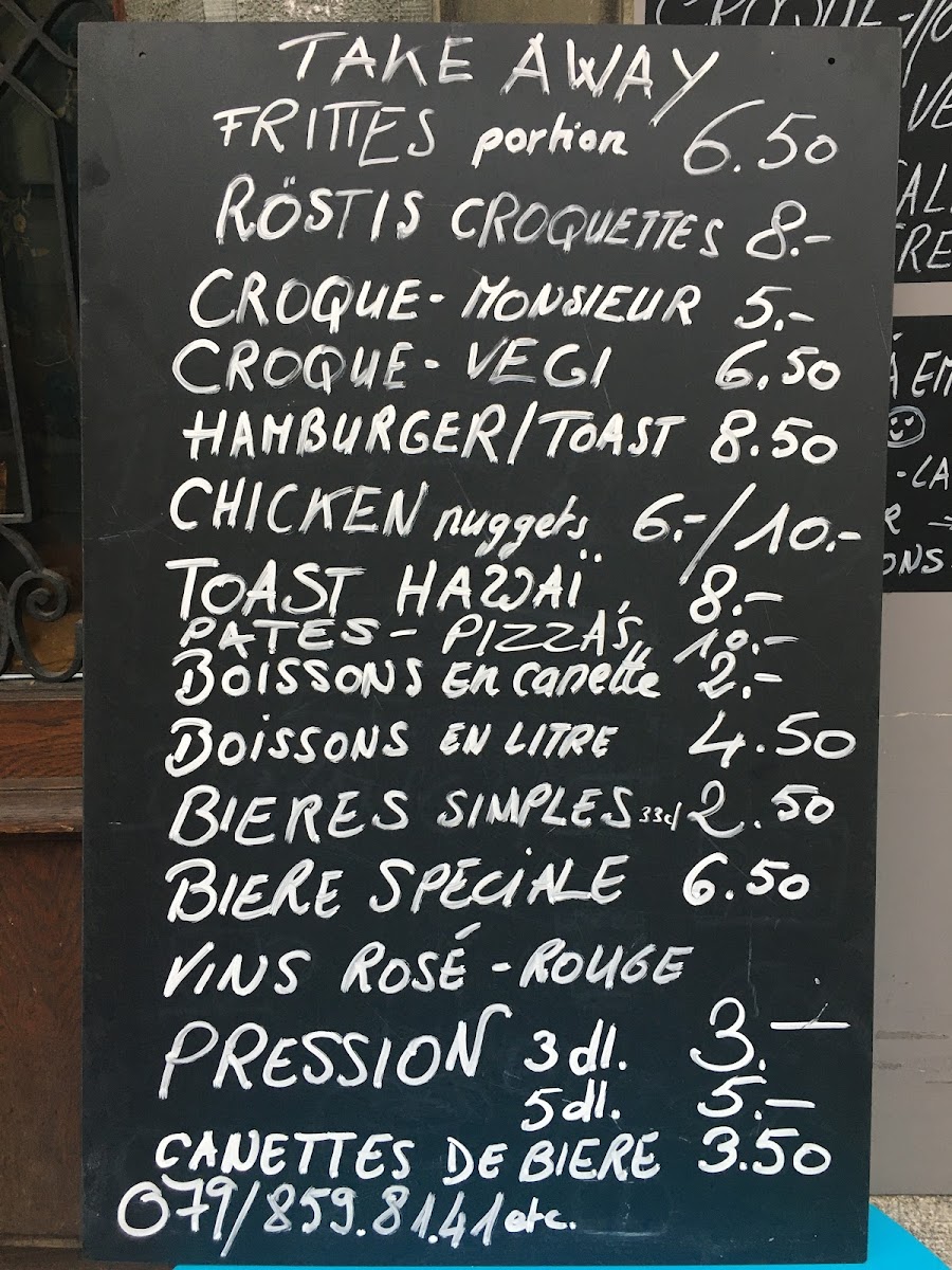 Menu Les Falaises Cafe-Restaurant Fribourg-3